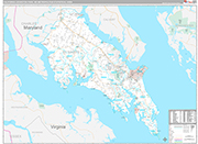 California-Lexington Park Wall Map Premium Style